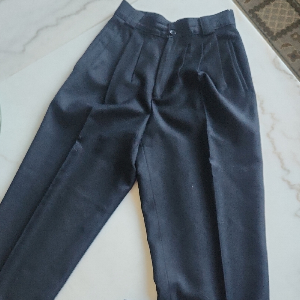 Giorgio Sant'Angelo Black Wool Pants, Size 6